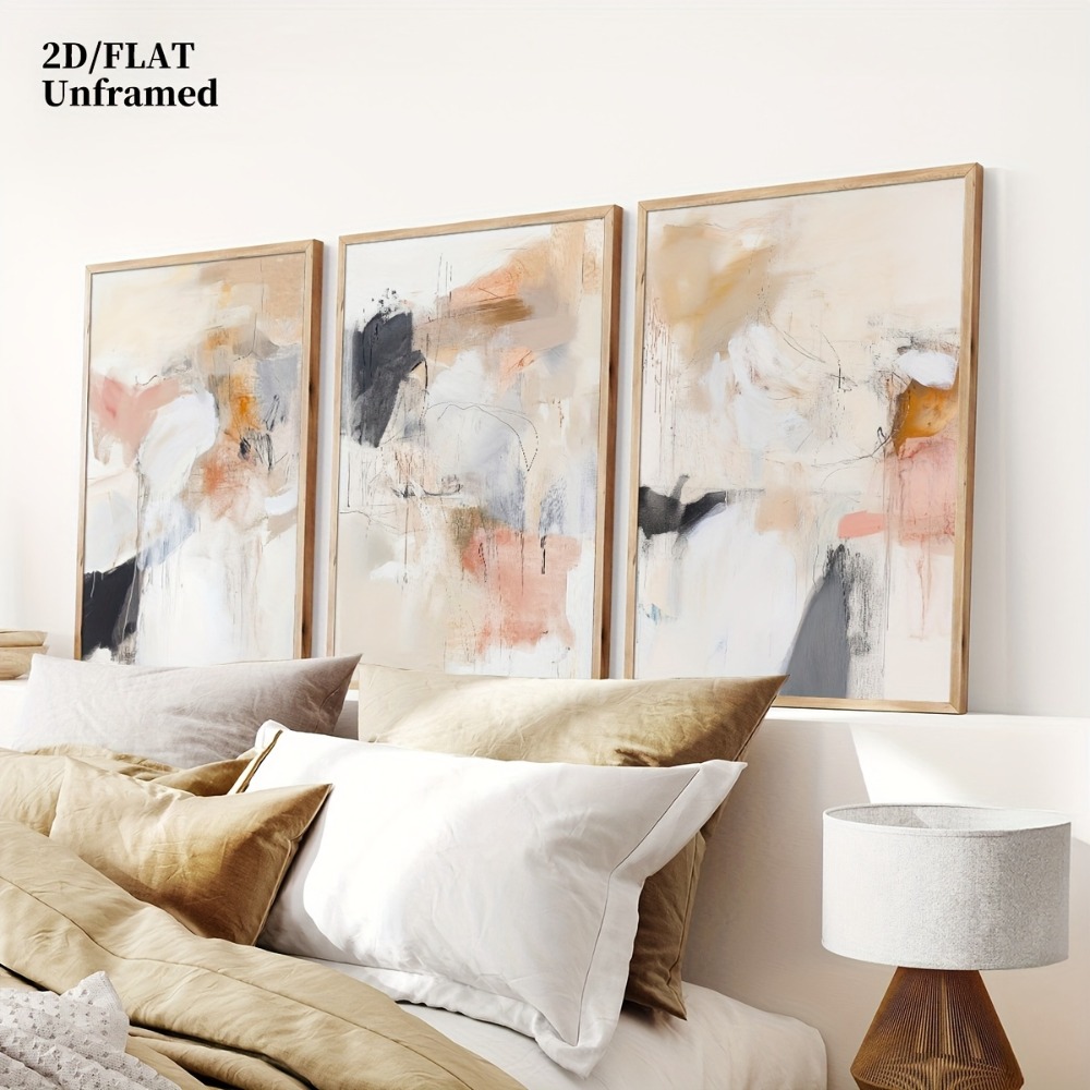 Abstract Canvas Set - Juego de 3 Cuadros Decorativos de